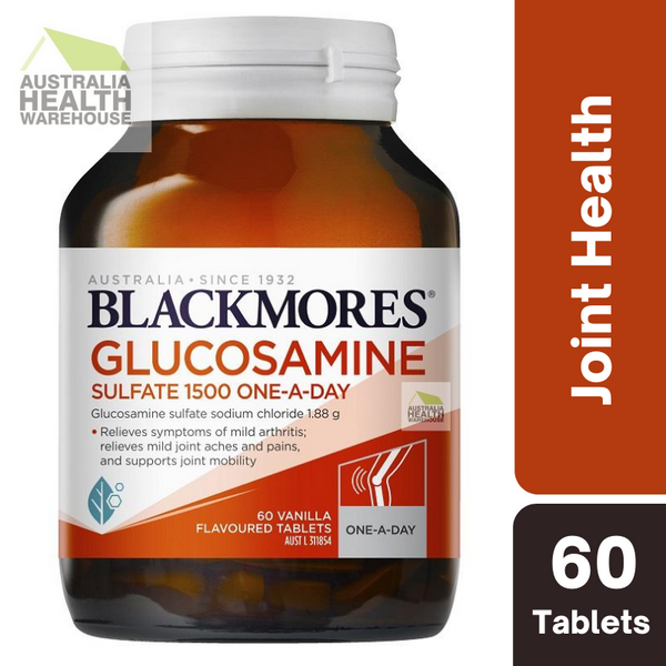 Blackmores Glucosamine Sulfate 1500 One-A-Day 60 Tablets November 2024