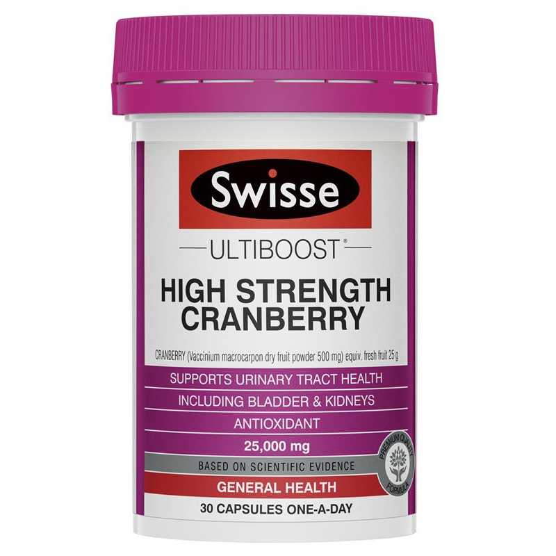 [Expiry: 04/2025] Swisse Ultiboost High Strength Cranberry 25,000mg 30 Capsules