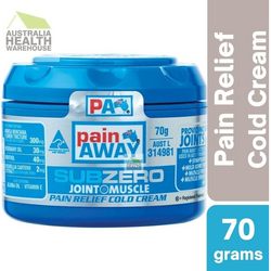 Pain Away Sub Zero Joint + Muscle Pain Relief Cold Cream 70g  September 2025