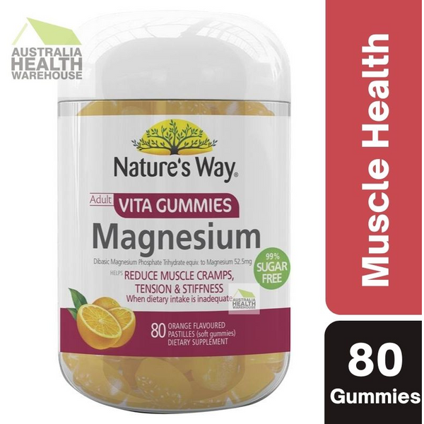 [Expiry: May 2025] Nature's Way Adult Vita Gummies Magnesium 80 Gummies