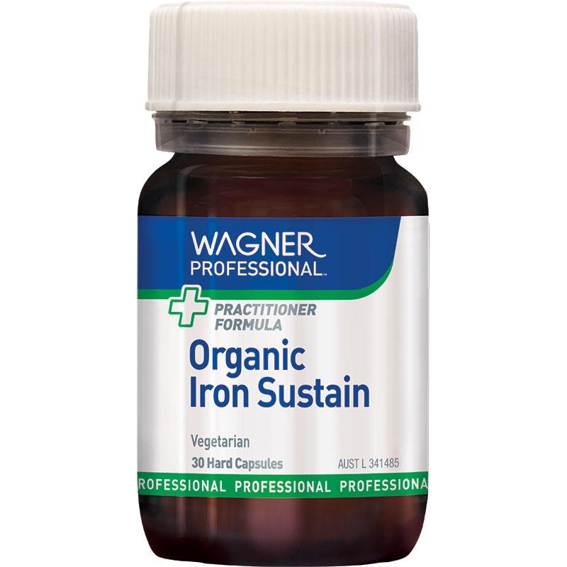 [CLEARANCE: 07/2024] Wagner Professional Organic Iron Sustain 30 Vegetarian Capsules