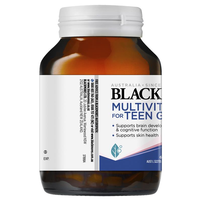 [CLEARANCE: 10/03/2024] Blackmores Multivitamin for Teen Girls 60 Capsules