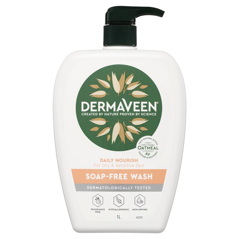 [Expiry: 05/2026] DermaVeen Daily Nourish Soap-Free Wash 1 Litre