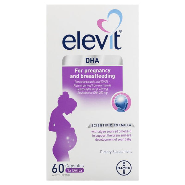 Elevit DHA For Pregnancy and Breastfeeding 60 Capsules October 2023