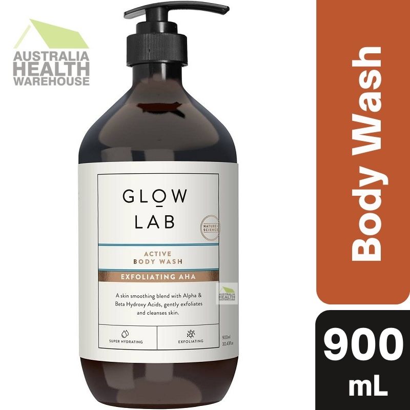 Glow Lab Active Body Wash Exfoliating Aha 900mL April 2025