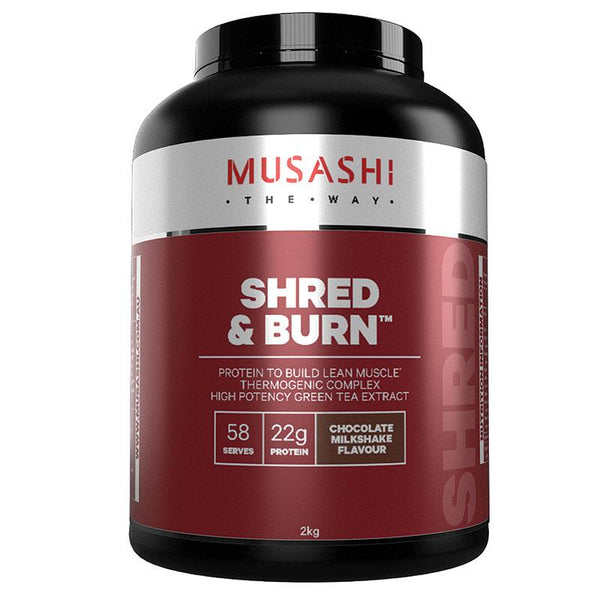 Musashi Shred & Burn Chocolate Milkshake Flavour 2kg December 2024