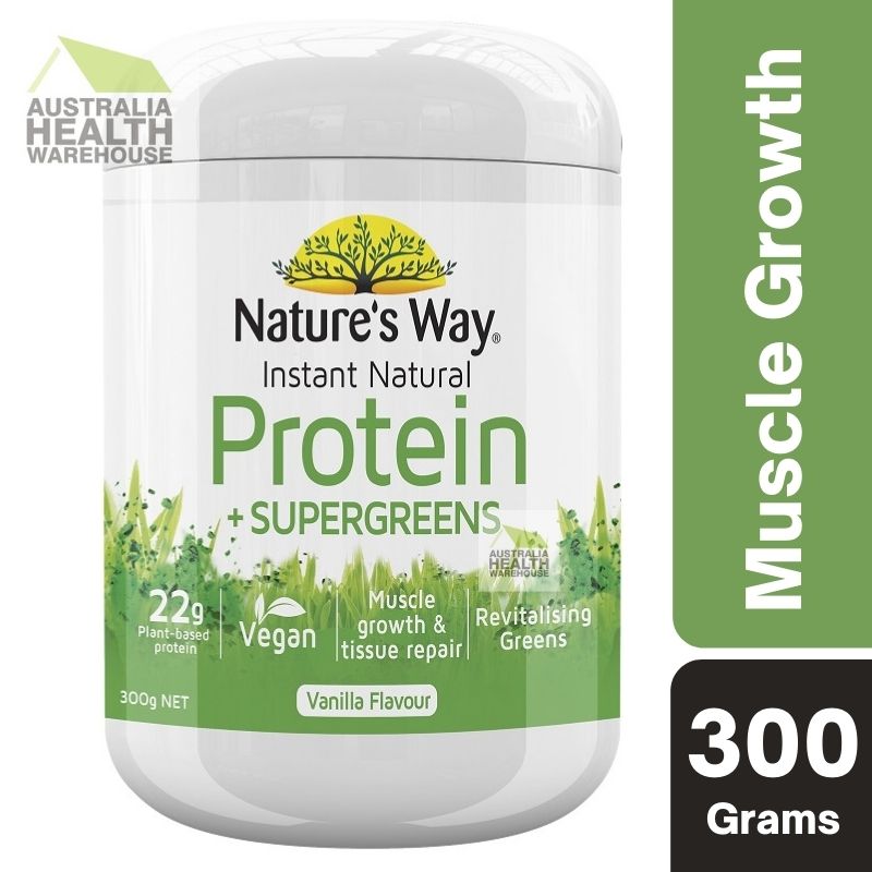 Nature's Way Instant Natural Protein + Super Greens 300g