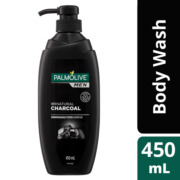 Palmolive Men Body Wash Natural Charcoal Shower Gel 450mL