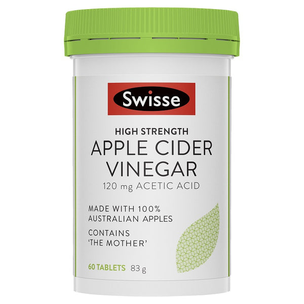 [CLEARANCE EXPIRY: 02/2024] Swisse High Strength Apple Cider Vinegar 60 Tablets