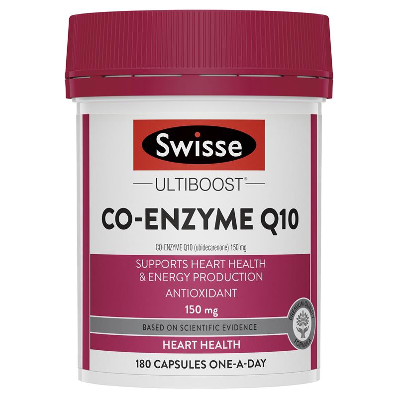 Swisse Ultiboost Co-Enzyme Q10 150mg 180 Capsules January 2026