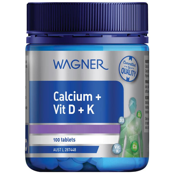 Wagner Calcium + Vitamin D + K 100 Tablets-Supplement-Wagner-Australia Health Warehouse