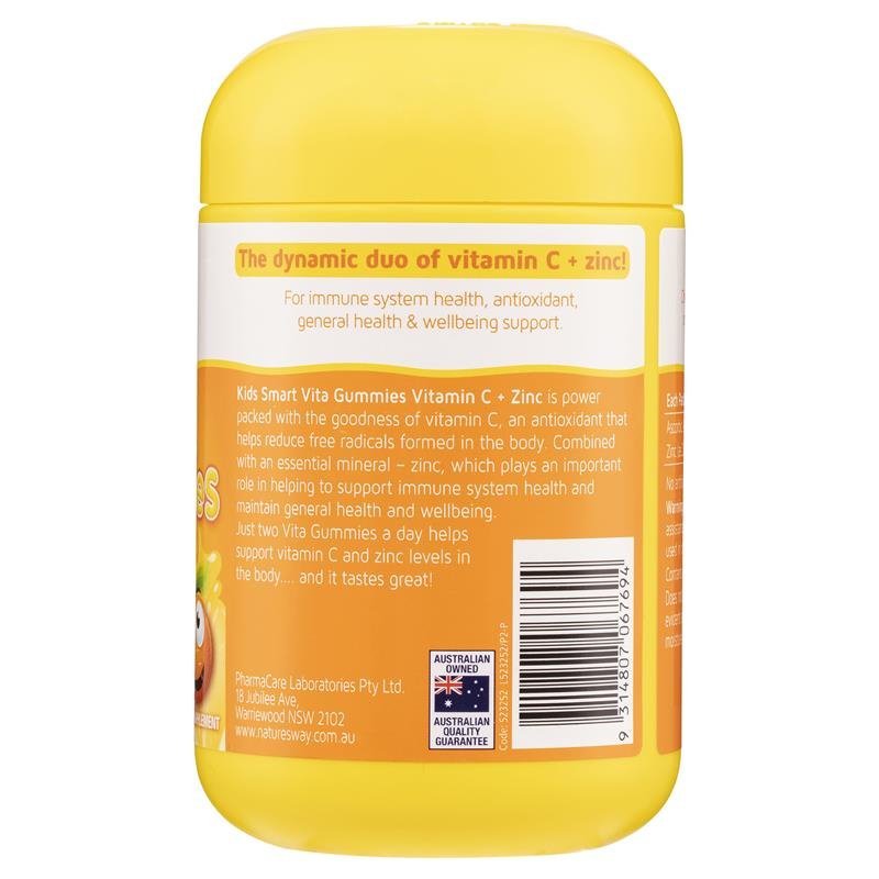 [Expiry: 10/2024] Nature's Way Kids Smart Vita Gummies Vitamin C + Zinc 120 Pastilles
