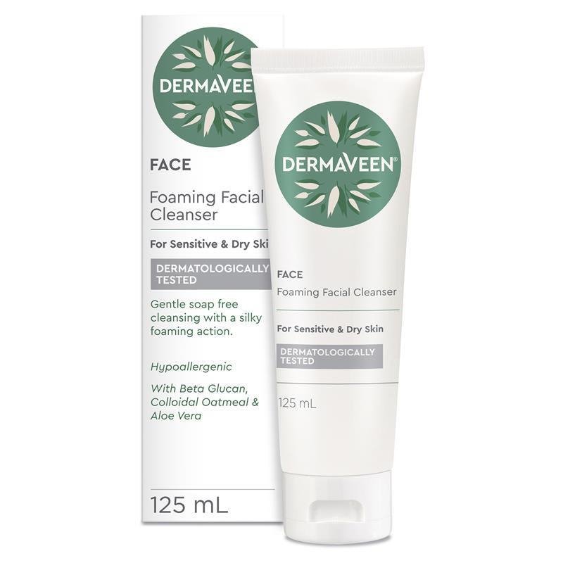 DermaVeen Foaming Facial Cleanser for Dry & Sensitive Skin 125mL August 2025