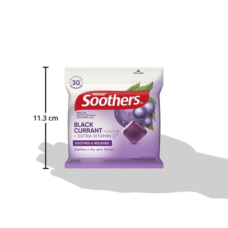 Soothers Blackcurrant 3x10 Lozenge Multipack August 2024