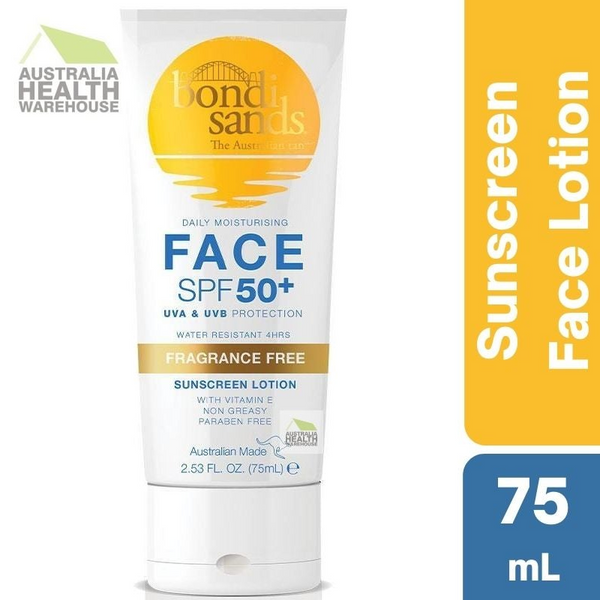 Bondi Sands Daily Moisturising Face SPF 50+ Sunscreen Lotion Fragrance Free 75mL January 2025