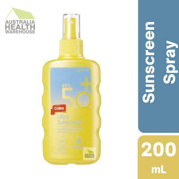 [Expiry: 02/2025] Coles SPF 50+ Ultra Sunscreen Spray 200mL