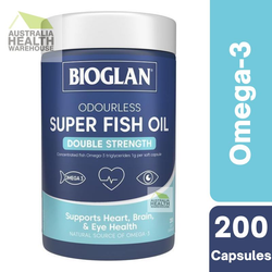 Bioglan Odourless Super Fish Oil Double Strength 200 Capsules June 2026