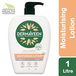 DermaVeen Daily Nourish for Dry & Sensitive Skin Moisturising Lotion 1 Litre January 2026