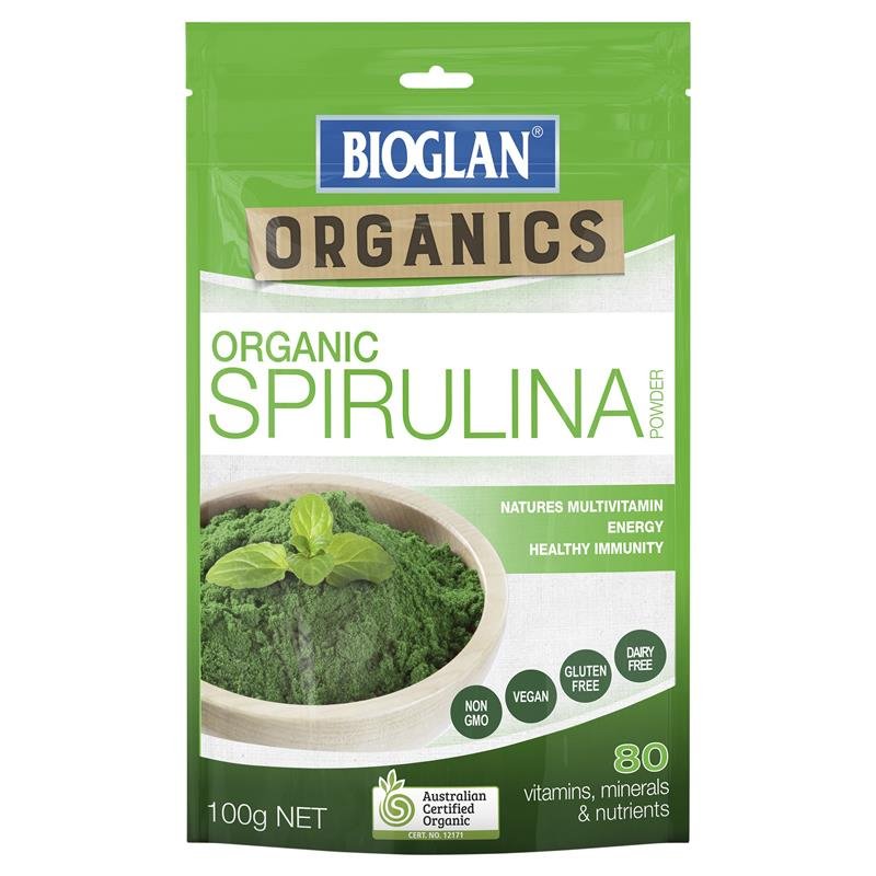 Bioglan Organic Spirulina Powder 100g March 2025