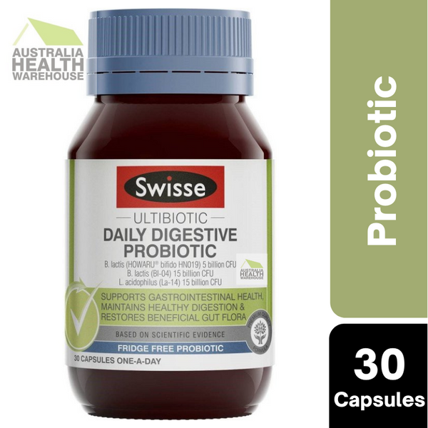 [Expiry: 10/2024] Swisse Ultibiotic Daily Digestive Probiotic 30 Capsules