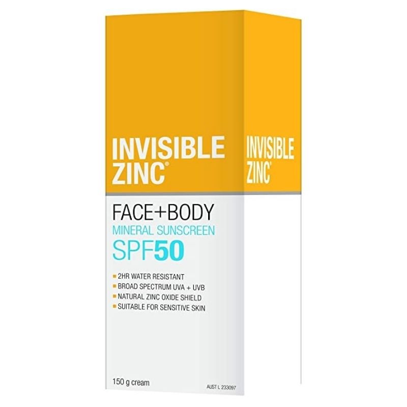 Invisible Zinc SPF 50+ Face and Body 150g September 2025
