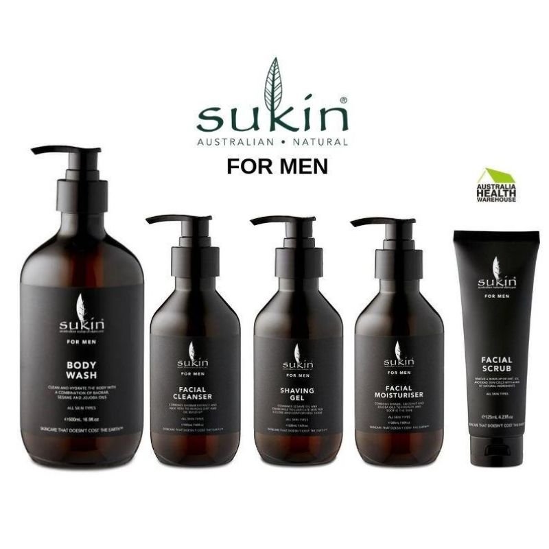Sukin For Men Body Wash 500mL (3pcs)