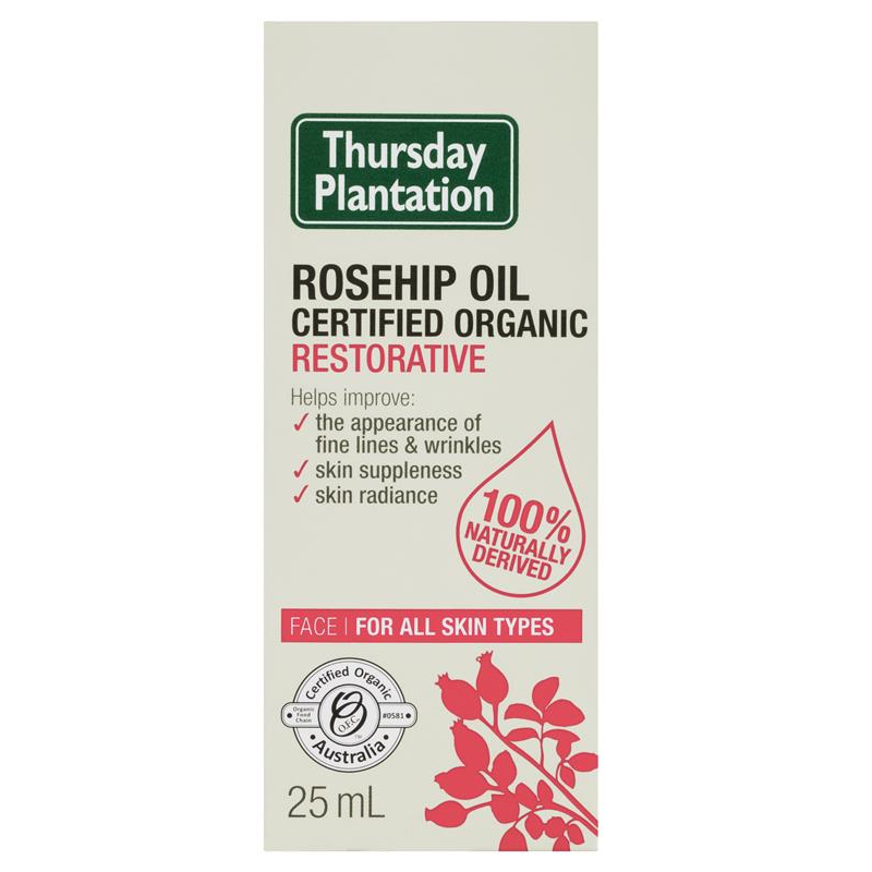 Thursday Plantation Certified Organic Rosehip Oil 25mL February 2023