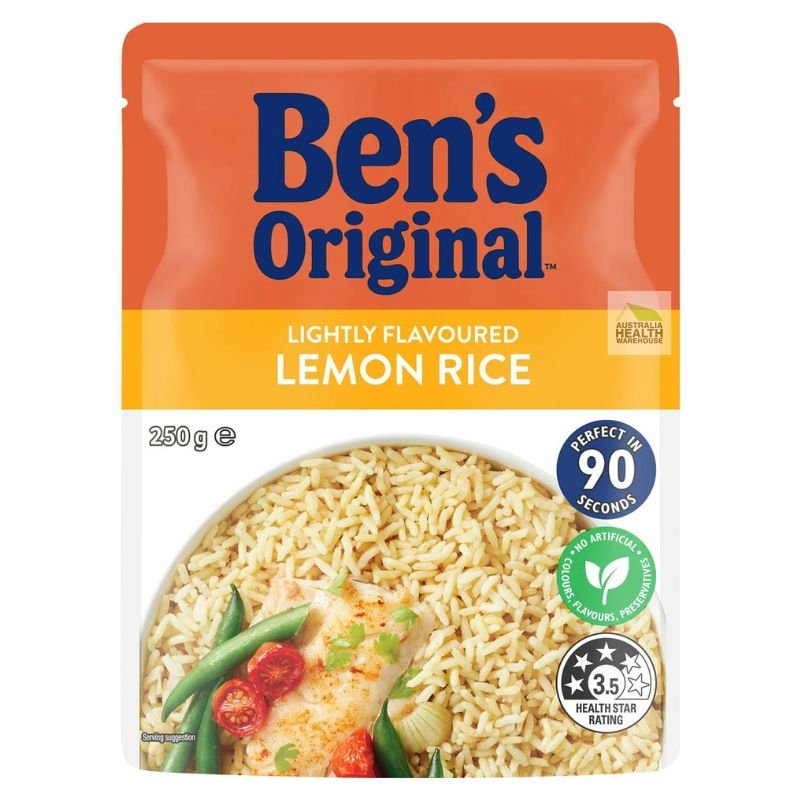 Expiry date: 15/07/2024 Ben's Original Lightly Flavoured Lemon Rice Microwave Rice Pouch 250g