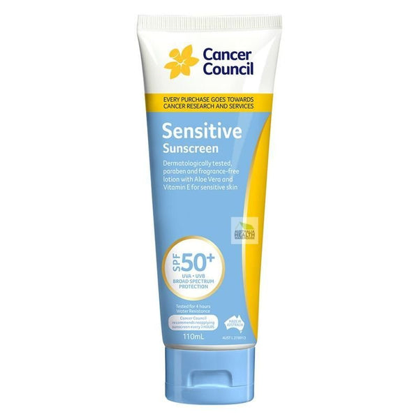 [Expiry: 05/2026] Cancer Council Sensitive Sunscreen SPF 50+ Tube 110mL