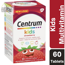 [Expiry: 03/2025] Centrum Kids Multi Vitamin 60 Strawberry Tablets