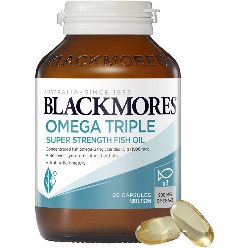 [Expiry: 03/2026] Blackmores Omega Triple Concentration Fish Oil 60 Capsules