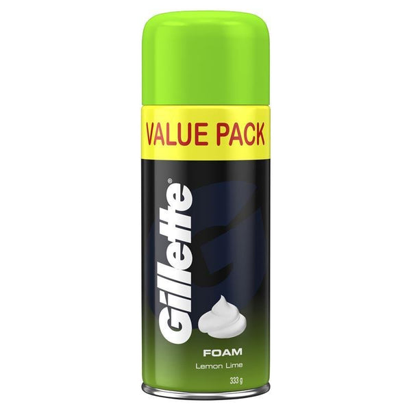 [Expiry: 03/2026] Gillette Shaving Foam Lemon Lime Value Pack 333g
