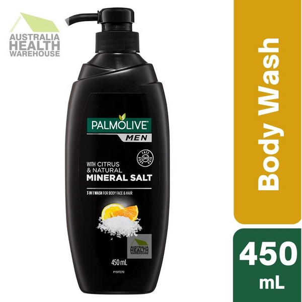 Palmolive Men 3-in-1 Wash with Citrus & Natural Mineral Salt 450mL