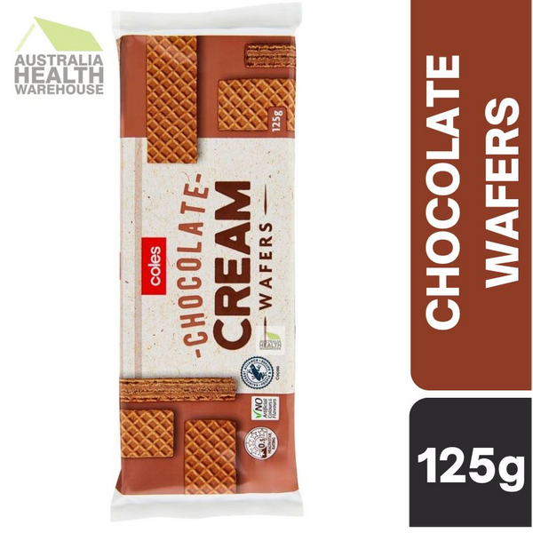 [Expiry: 25/05/2024] Coles Chocolate Cream Wafers 125g