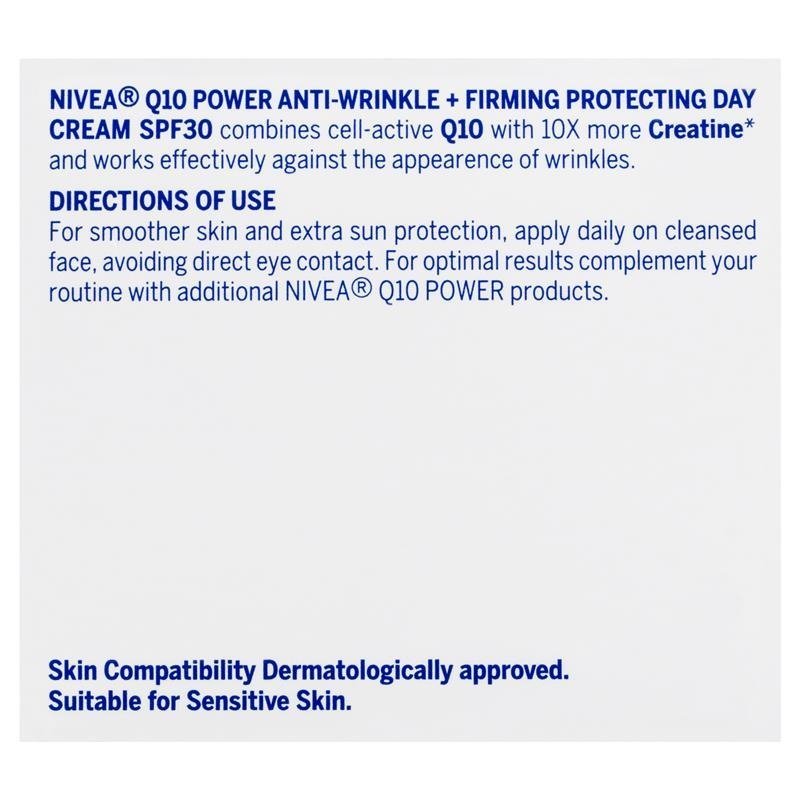 Nivea Q10 Power Anti-Wrinkle + Firming Day Cream SPF30 50mL May 2025