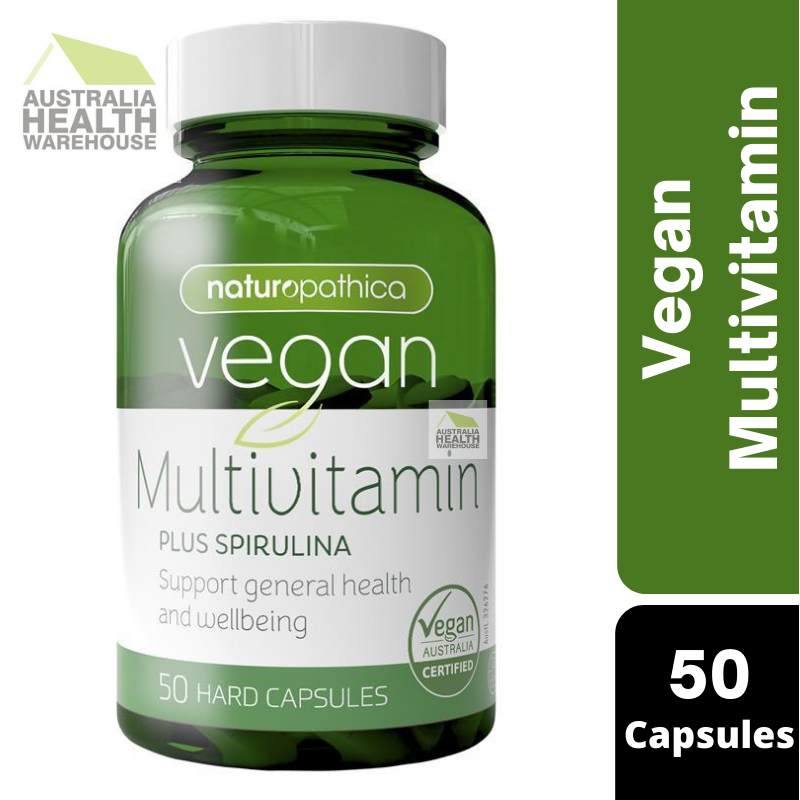 Naturopathica Vegan Multivitamin Plus Spirulina 50 Capsules June 2024