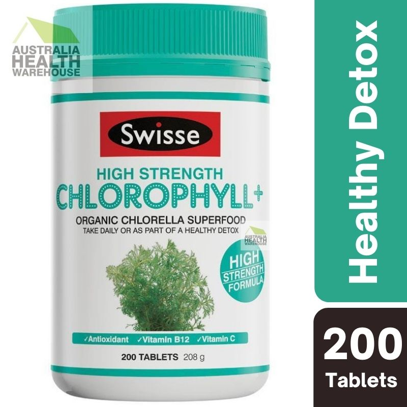 Swisse High Strength Chlorophyll+ 200 Tablets July 2024