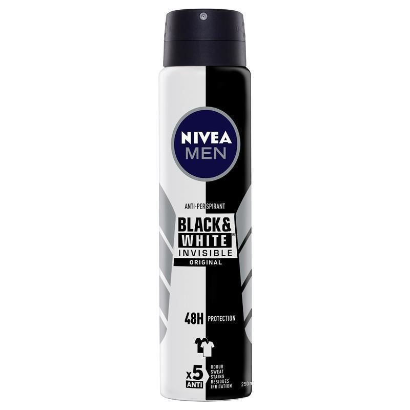 Nivea Men Black & White Invisible Anti-Perspirant Spray 250mL