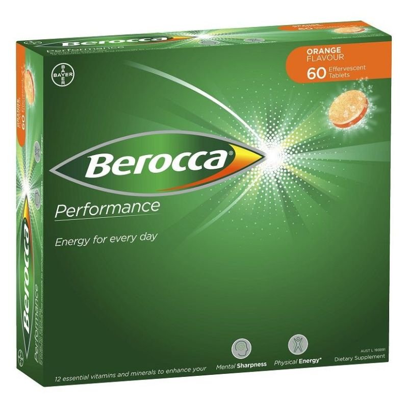 Berocca Performance Orange Effervescent Tablets 60 Pack October 2024