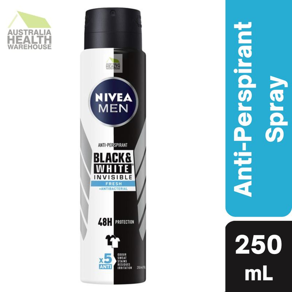 Nivea Men Black & White Invisible Fresh Anti-Perspirant Spray 250mL
