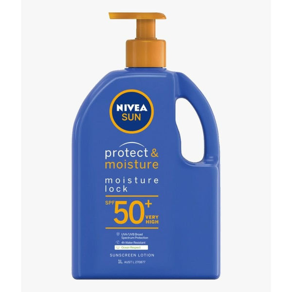 [Expiry: 02/2026] Nivea Sun SPF 50+ Protect & Moisture Sunscreen Lotion 1 Litre