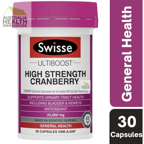 [Expiry: 04/2025] Swisse Ultiboost High Strength Cranberry 25,000mg 30 Capsules