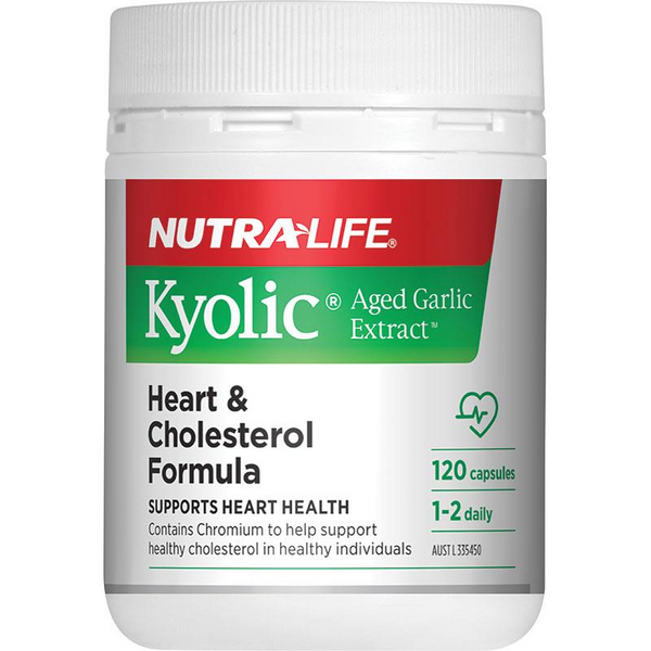 Nutra-Life Kyolic Aged Garlic Extract Heart & Cholesterol Formula 120 Capsules April 2025