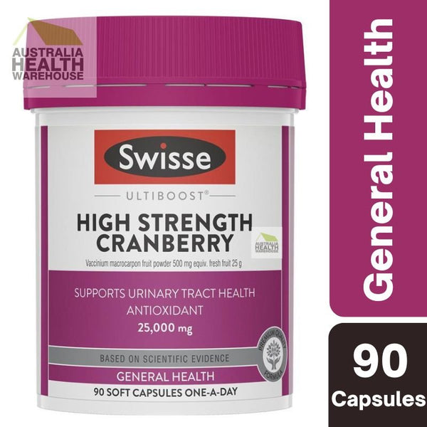 Swisse Ultiboost High Strength Cranberry 25,000mg 90 Capsules March 2025