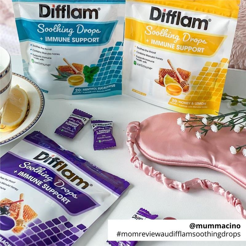[Expiry: 05/2025] Difflam Soothing Drops + Immune Support Honey & Lemon 20 Drops