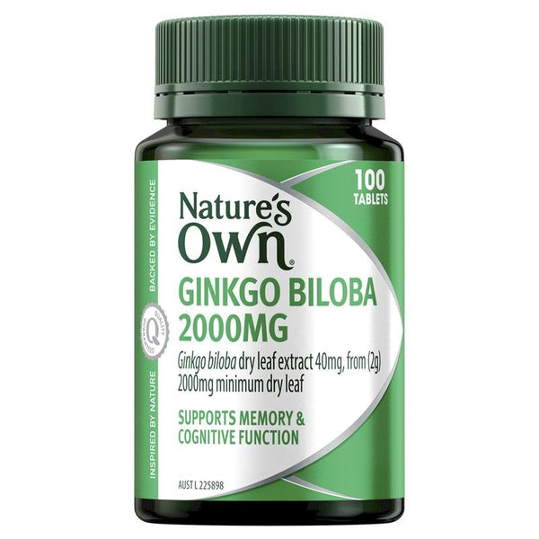 [Expiry: 06/2025] Nature's Own Ginkgo Biloba 2000mg 100 Tablets