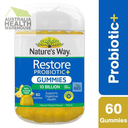 Nature's Way Restore Probiotic+ 10 Billion 60 Gummies April 2025