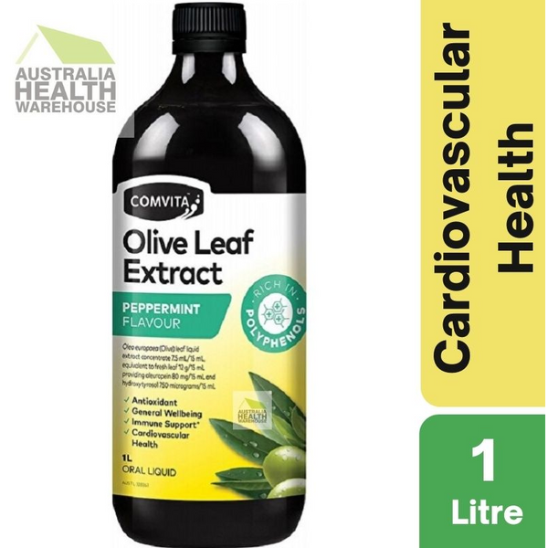 Comvita Olive Leaf Extract Peppermint Flavour 1 Litre February 2025