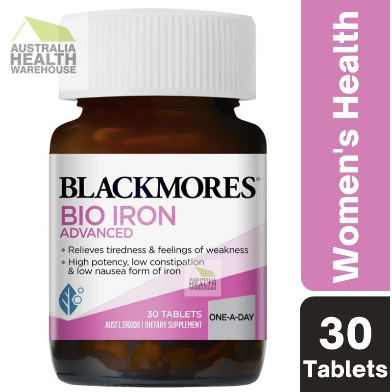Blackmores Bio Iron Advanced 30 Tablets August 2024