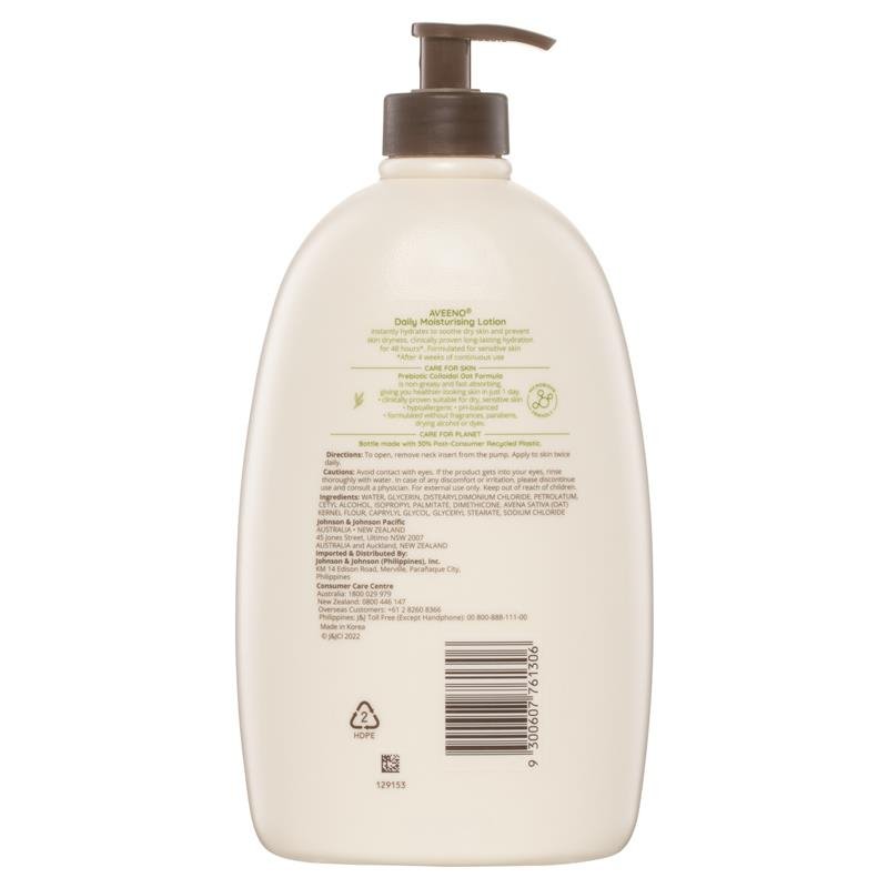 Aveeno Active Naturals Daily Moisturising Fragrance Free Lotion 1 Litre